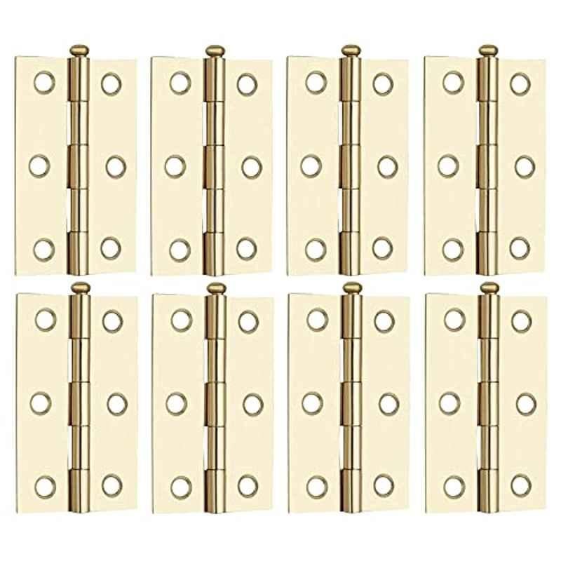 Screwtight 3 inch Iron Brass Finish Door & Cabinet Butt Hinge, â€ŽS170201EB-8 (Pack of 8)