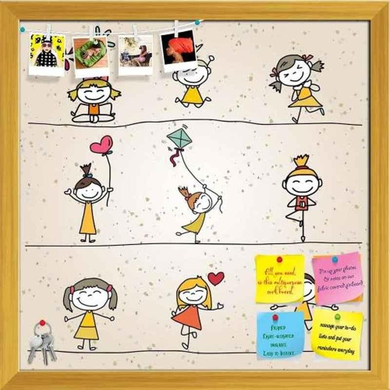 ArtzFolio 30.5x30.5x1cm Golden Printed Bulletin Notice Pin Soft Board, AZSAO21397073BLB_FR_L_01_GD