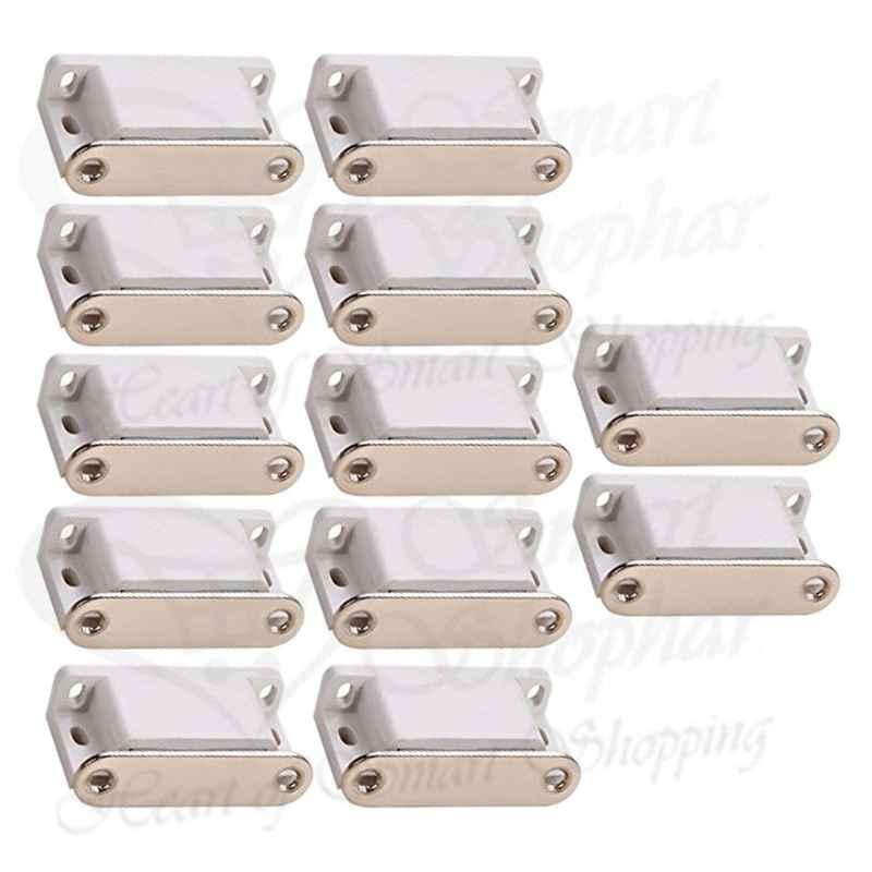 Smart Shophar 2.25 inch Steel & Plastic Silver Quick Door Catcher, SHA68DC-QUIC-SL-P12 (Pack of 12)