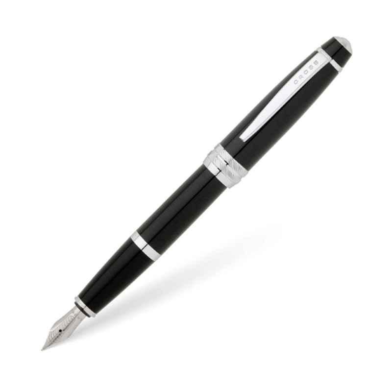 Cross Bailey Black Ink xxlarge Nib Fountain Pen with 2 Pcs Black Pen Cartridges Set, AT0456-7MS