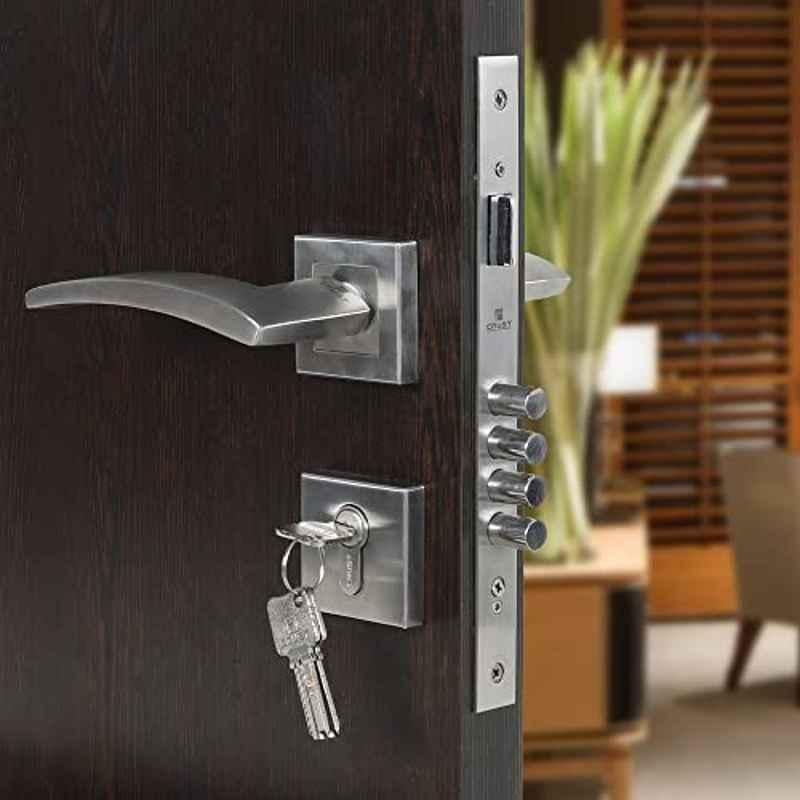 Voltizi Colt Rose Antique Brass Finish Mortise Door Lock Handle Set with Both Side Key