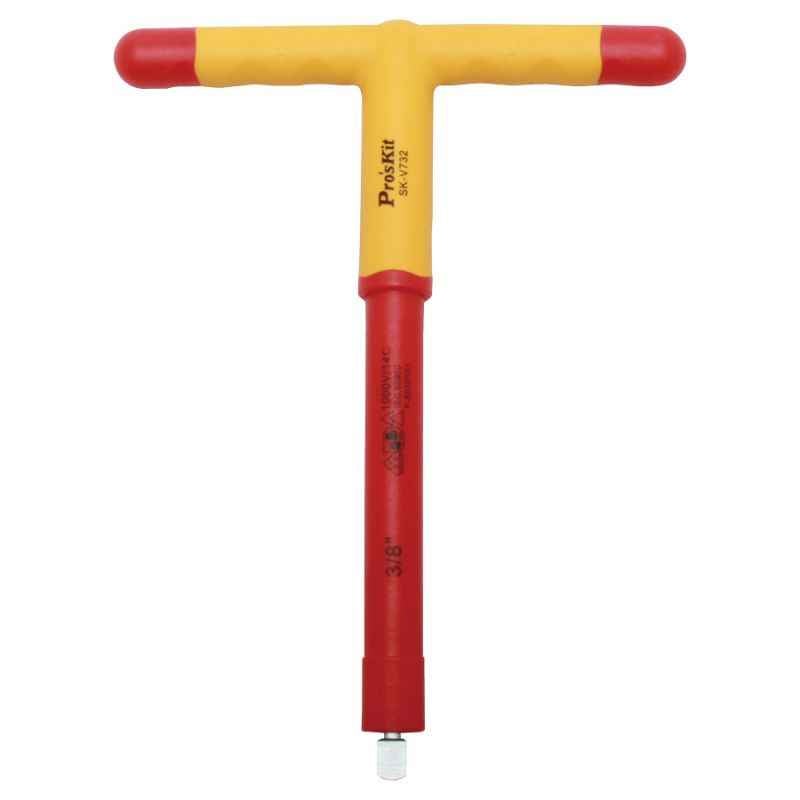 Proskit SK-V732 VDE 1000V Insulated 3/8 Inch Drive T Handle 200mm