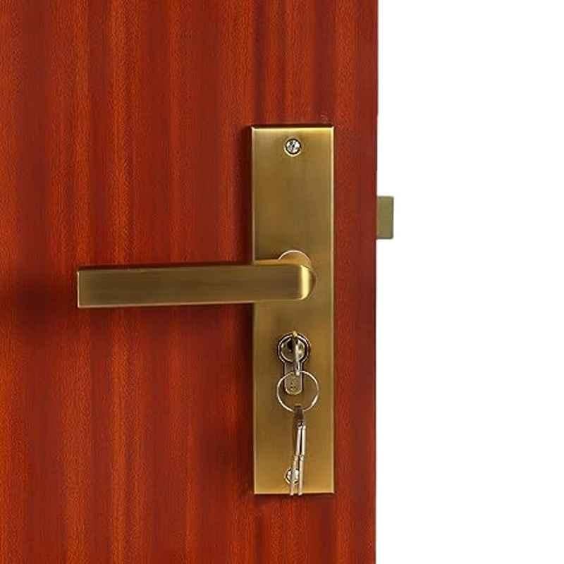 Handle Waala MG201 8 inch 60mm Stainless Steel Antique Brass Finish Cylindrical Plate Both Side Key Mortise Door Lock Set