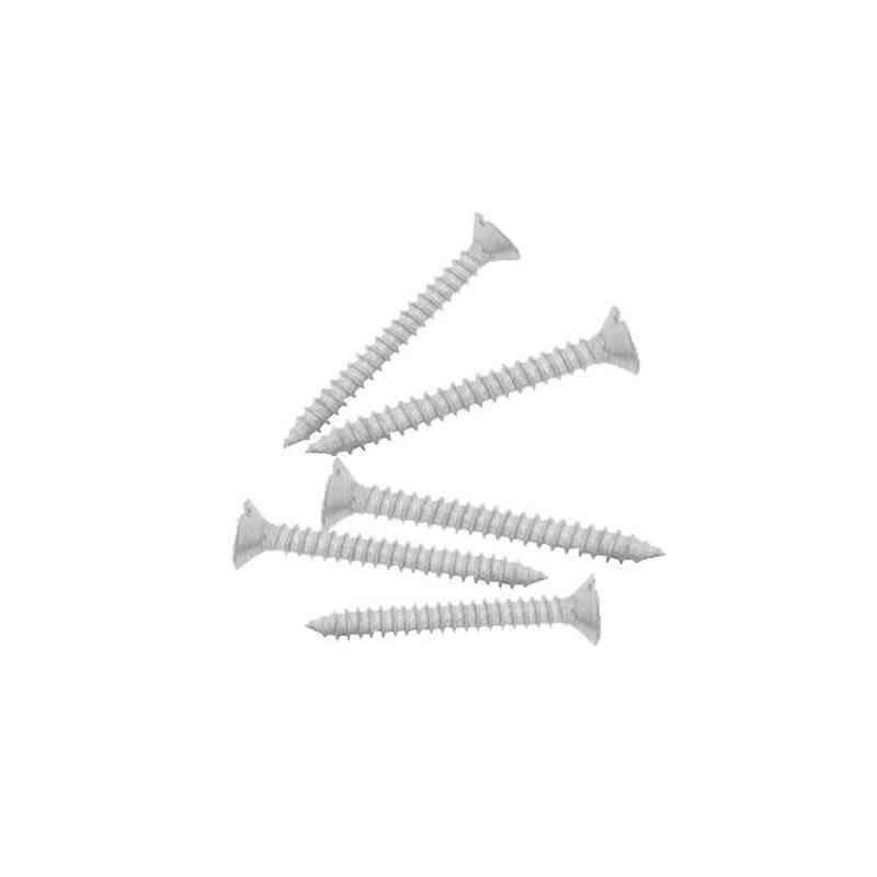 Smart Shophar 6x19mm Steel Silver Chrome Plated Phillips Flat Head Sheet Metal Screw Gauge, SHA80SW-PSMS-SL06X19-P20 (Pack of 20)