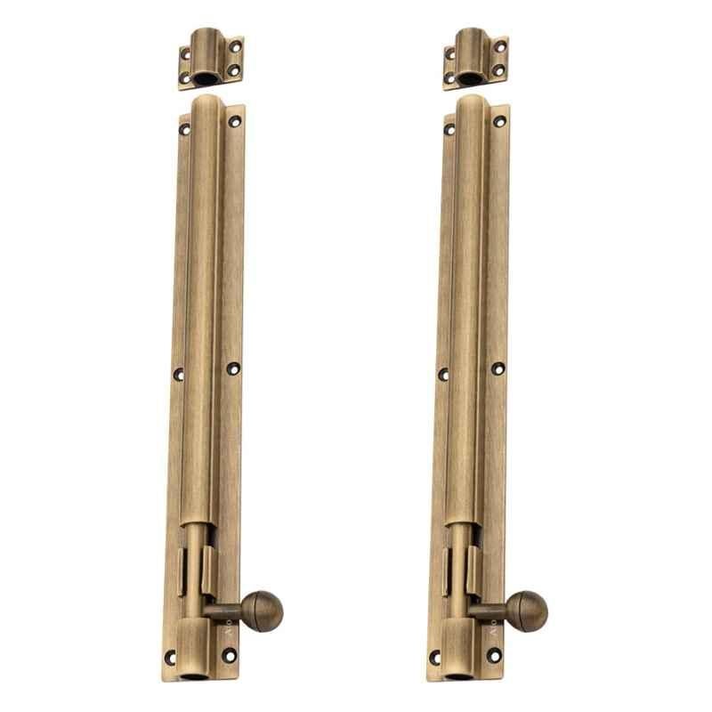 Atom 10 inch Aluminium Antique Finish Tower Bolt, TB001 (Pack of 2)
