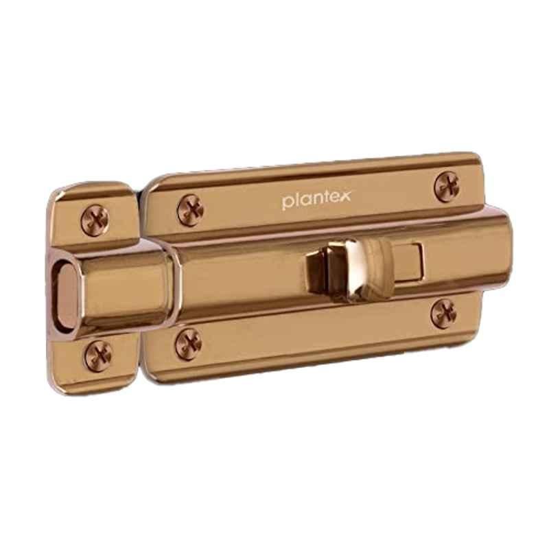Plantex Zinc Rose Gold Door Mount Heavy Duty Door Lock Latch for Home & Office Doors (Pack of 2)