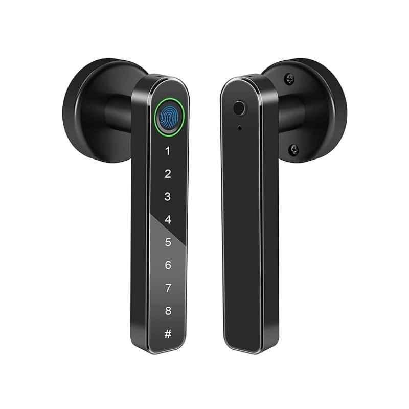 Golens X39 Aluminum Black Smart Fingerprint Digital Door Lock for Apartment, Hotel, Office & Home