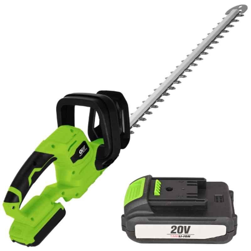 Gigawatts 20V 1300rpm 22 inch Cordless Hedge Trimmer with 1.5mAh Battery & Dual Action Blade