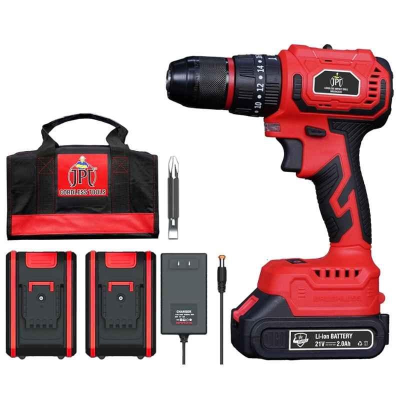 JPT Pro 21V 2.0 Ah Brushless High Torque Impact Cordless  Drill Drivers