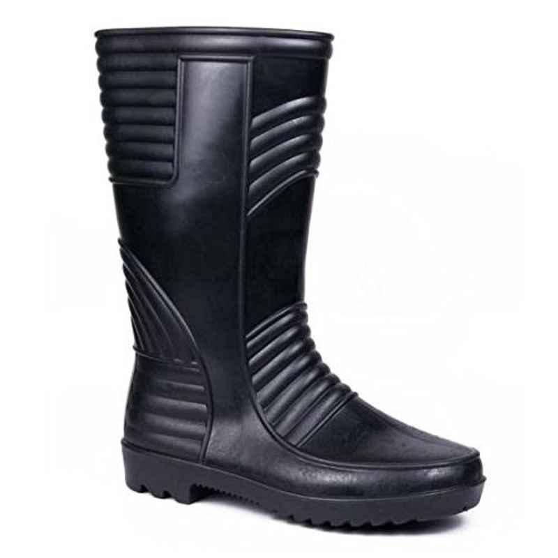 Hillson Welsafe Plain Toe Black Work Gumboots, Size: 6