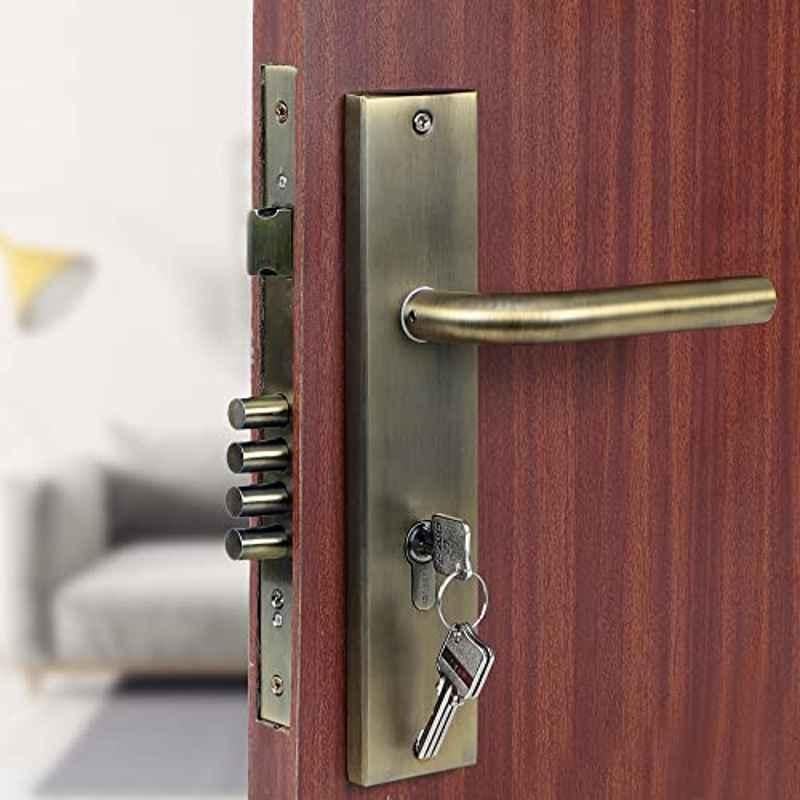 Voltizi 10 inch Stainless Steel 304 Cylindrical Plate Mortise Door Lock Handle Set, MG-1106