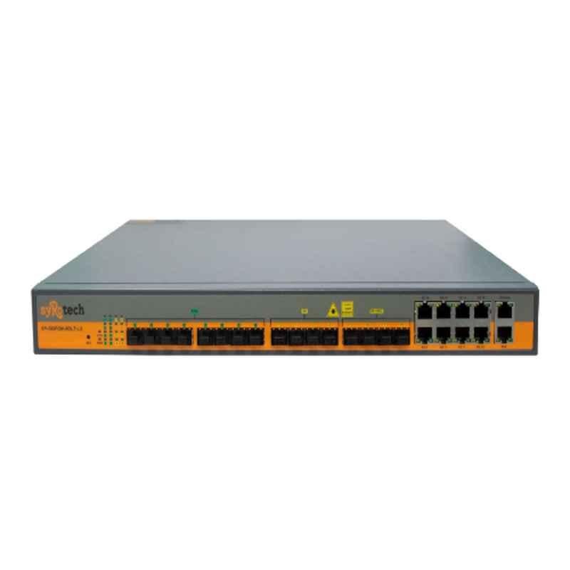 Syrotech 24 Ports 45W Optical Line Terminal Loaded Network Switch, SY-GOPON-8OLT-L3