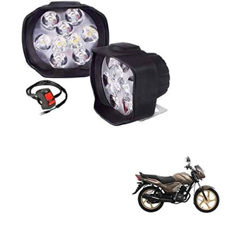 Kozdiko 2 Pcs Sheen 15W 9 LED 6000k Transformer Bumble Bee Style LED Fog Light Set for TVS Star City Plus, koz_81453