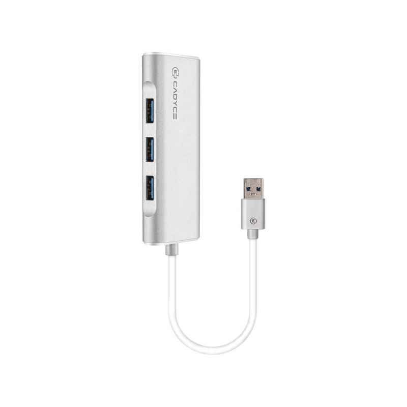 Cadyce USB 3.0 To Ethernet Adapter with 3 Port USB Hub, CA-U3HE