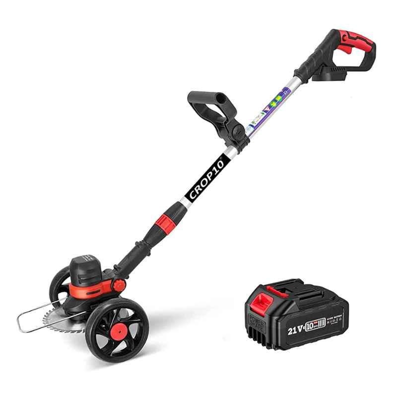 Crop10 800W 7500rpm 21V 3-in-1 Cordless Grass Trimmer with 2 Types Blades, â€ŽCBC-800W-LB