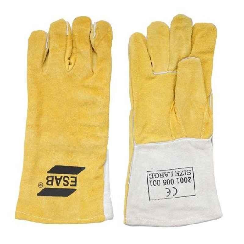 ESAB Large Leather Welding Hand Gloves, 2001005001 (Pack of 10)