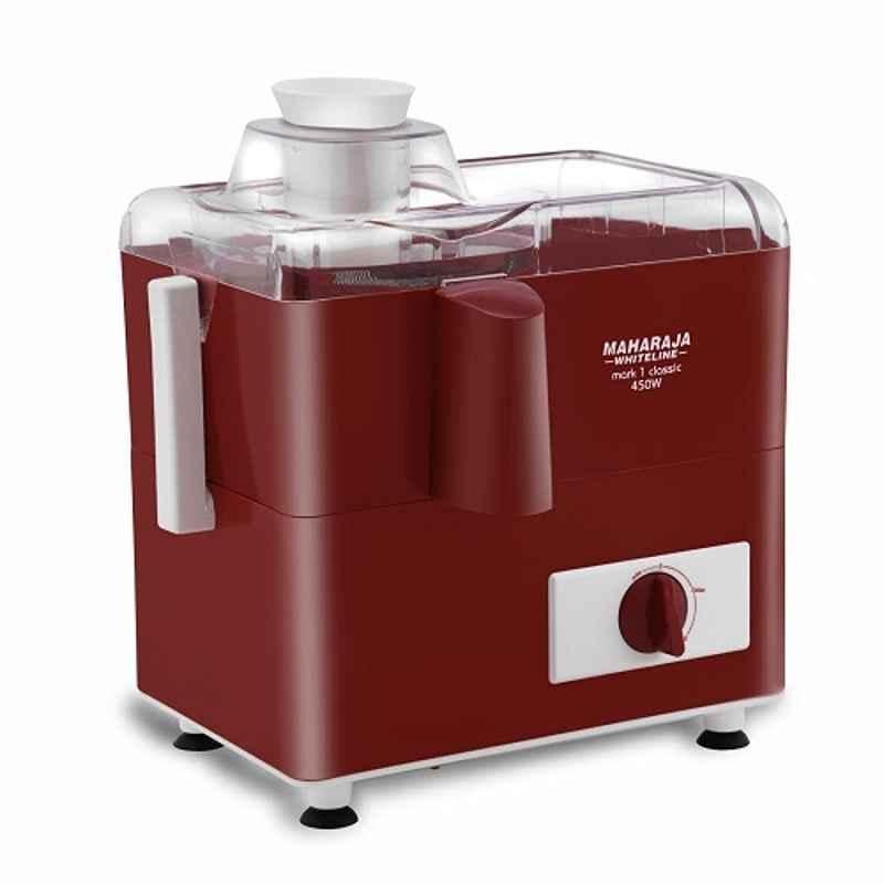Maharaja Mark 1 Classic 450W Cherry Red & White Juice Extractor, JE-106