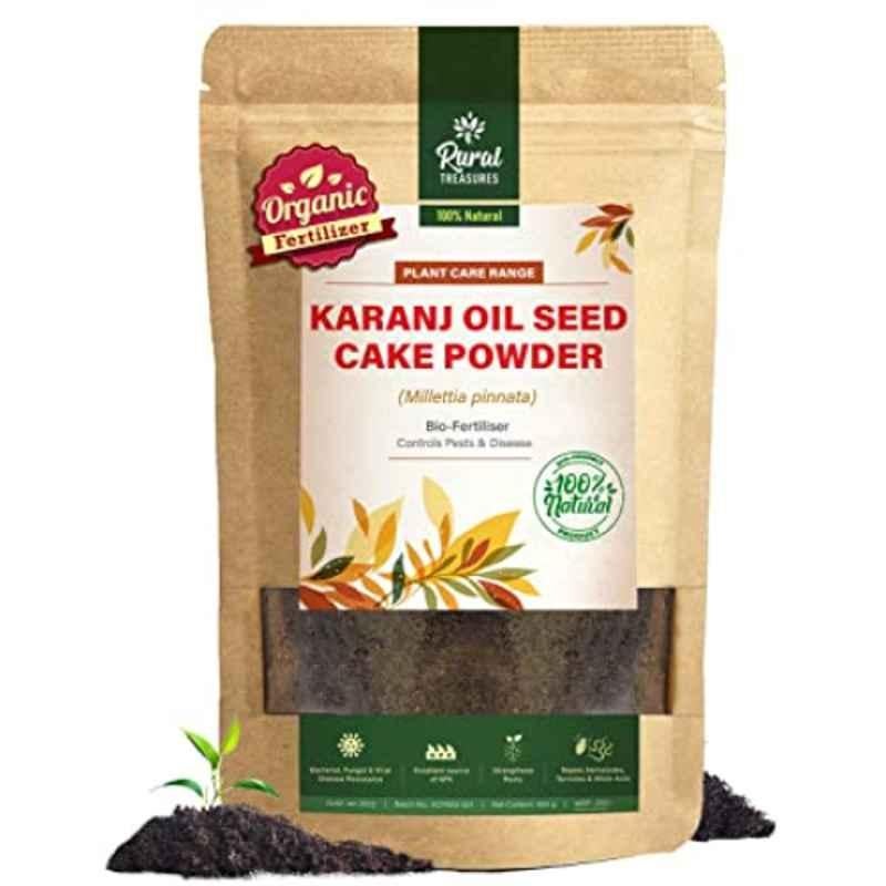 Rural Treasures 800g Karanj Oil Seed Cake Powder Fertilizer