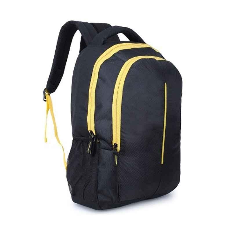 Barcelona 21L Polyester Yellow Casual Travel Backpack with Laptop Compartment