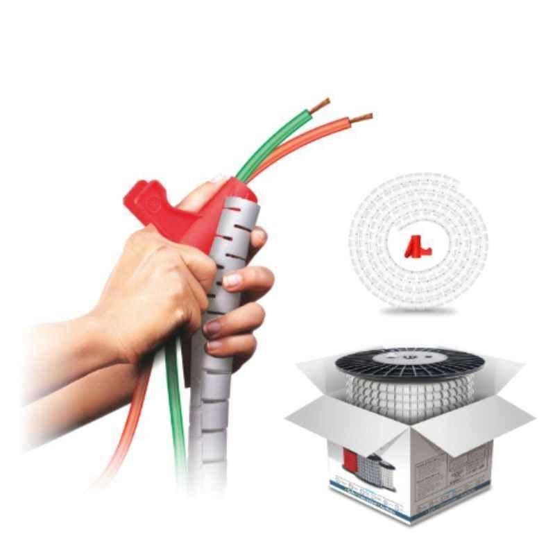 Noveau Safe-T-1ST 28mm 50m Virgin HDPE Transparent Cable Zipper, NSFZ28TP0050