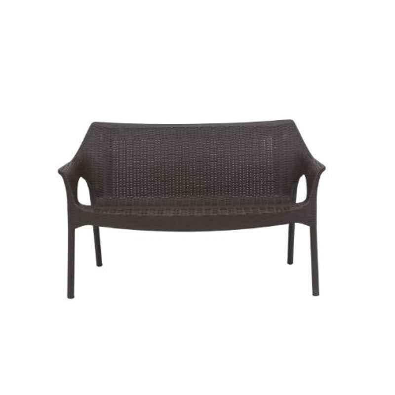 Supreme Love Seat Premium Plastic Wenge Two Seater Sofa