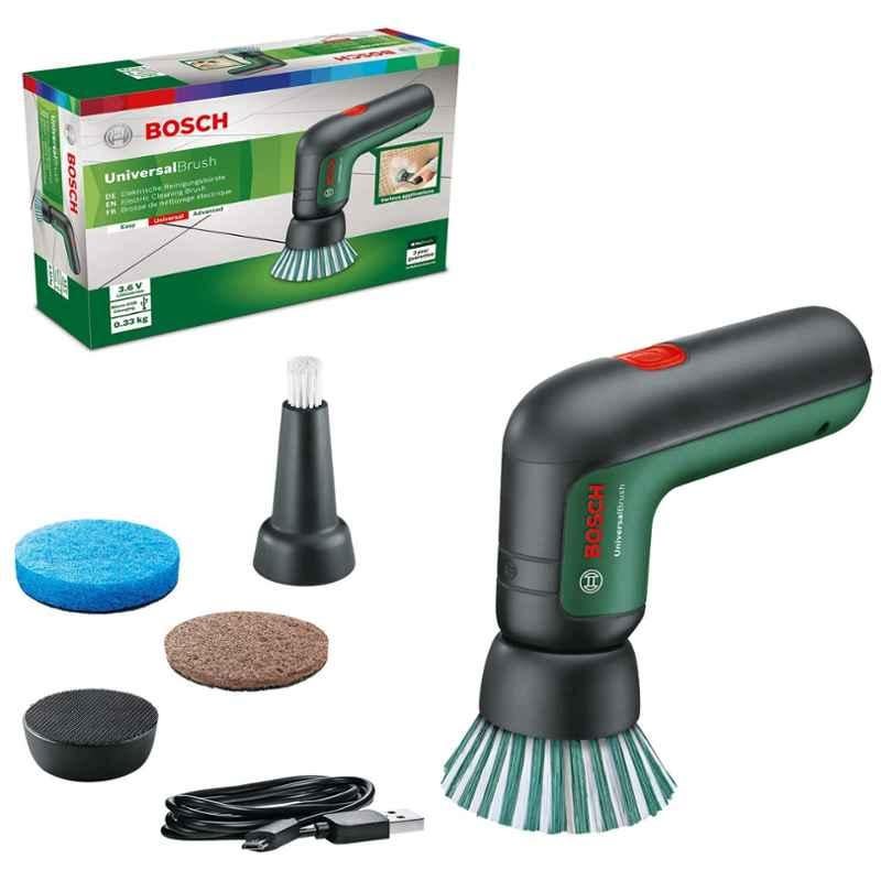 Bosch 3.6V Universal Electric Cleaning Brush with Micro-USB Cable & 4 Cleaning Attachments