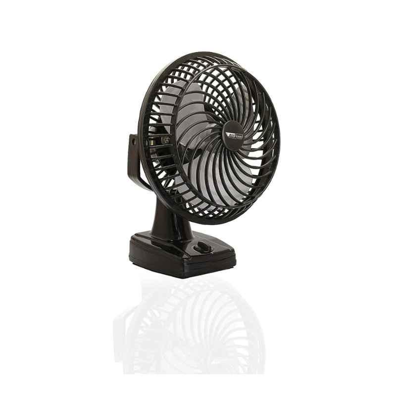 Max Speed Mini Boss 48W Black Multi Purpose Oscilating Table Fan, Sweep: 225 mm
