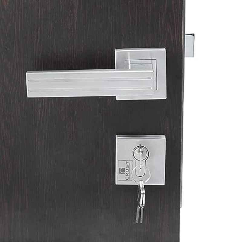 Handle Waala Rose Altroz-R-OSK Stainless Steel Silver One Side Key Mortise Door Lock Set