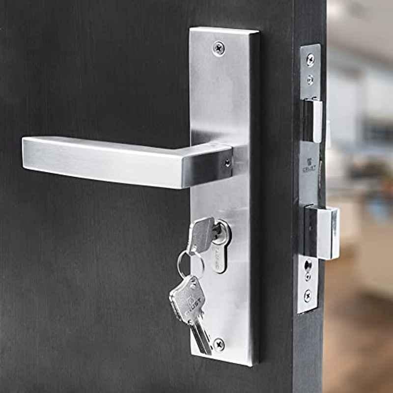Voltizi Inox 8 inch Stainless Steel 304 Antique Finish CYS Plate Mortise Door Lock Handle Set with Both Side Key