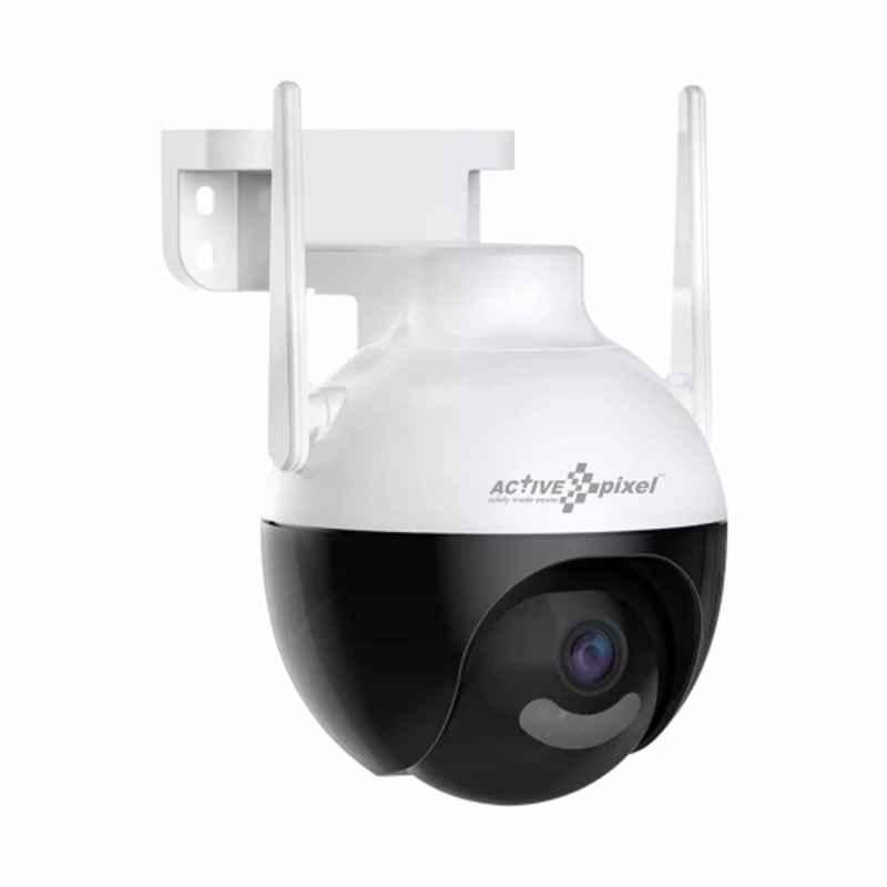 Active Pixel 4MP-MINI-PTZ 4MP 2K Outdoor PTZ Smart Wi-Fi Camera with Colour Night Vision, 2 Way Talk & IP66 Waterproof