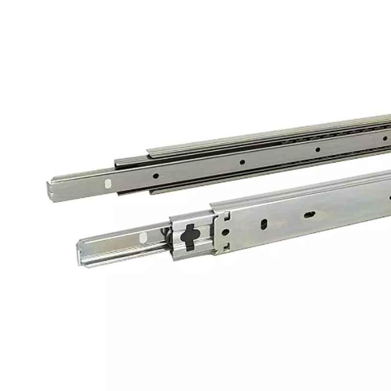 Ebco 600mm Zinc Plated White Telescopic Drawer Slide, STDS60-I-35 (Pack of 2)
