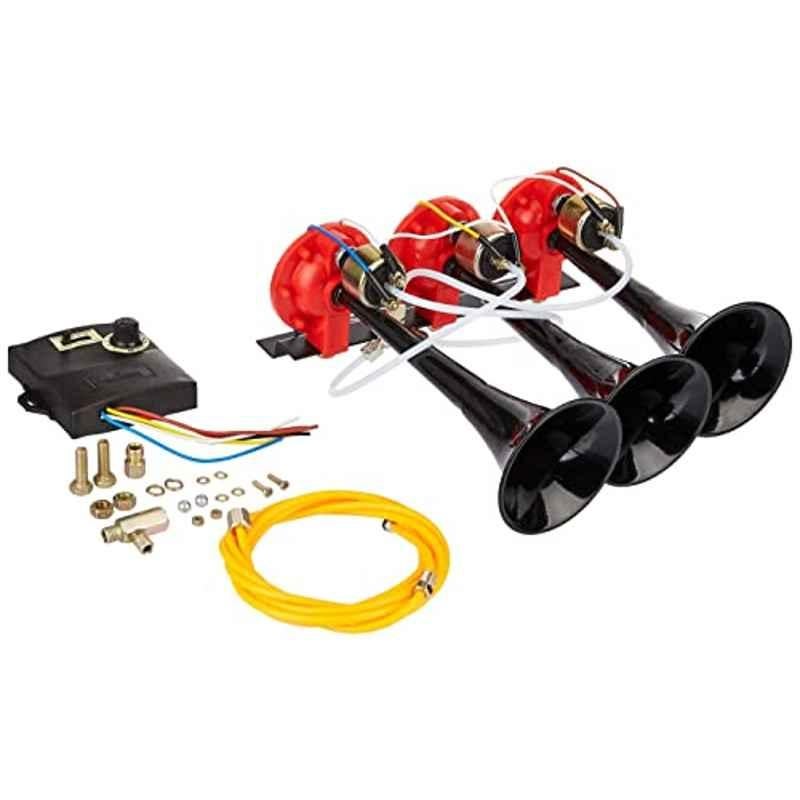 Uno Minda 12V 3 Pipe 25 Ways Universal Air Horn for Commercial Vehicle, P3010MT