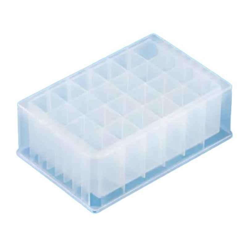 Tarsons 10ml Sterile PP Square Shape Pyramid Bottom Deep Well Plate, 510081S (Pack of 50)