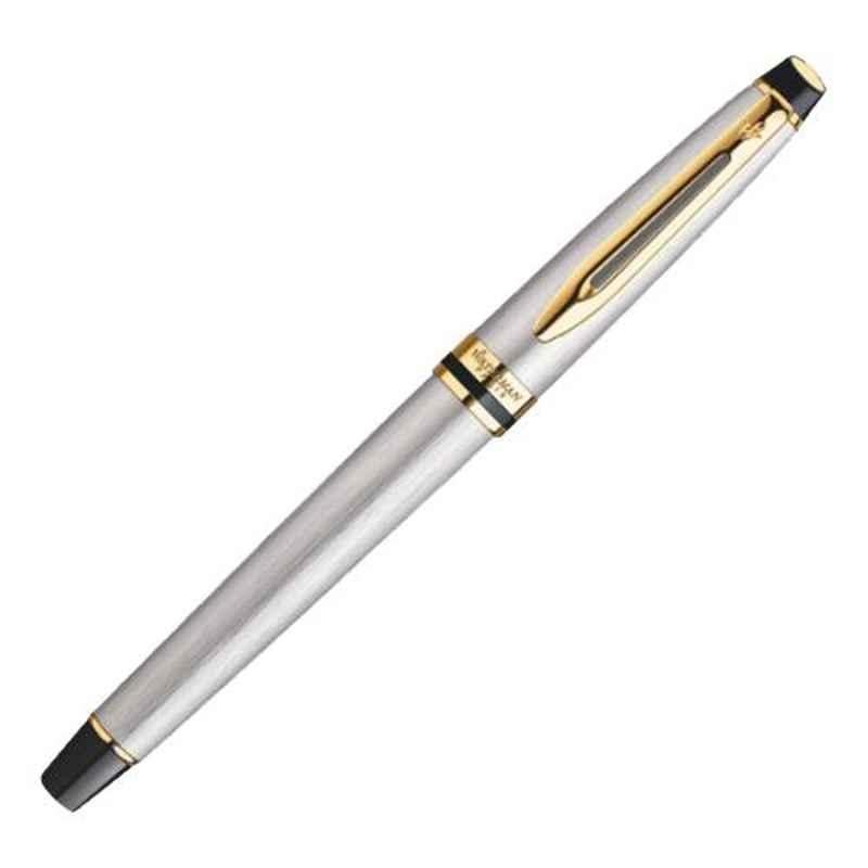 Waterman Blue Ink Expert Stainless Steel GT Fountain Pen