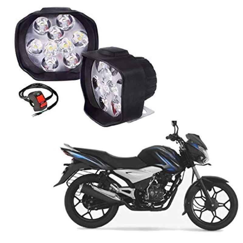 Kozdiko 2 Pcs Sheen 15W 9 LED 6000k Transformer Bumble Bee Style LED Fog Light Set for Bajaj Discover 150, koz_81449
