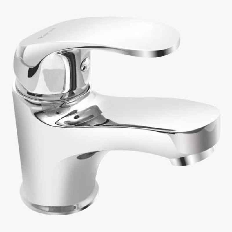 Kerovit Edge Silver Chrome Finish Single Lever Basin Mixer without Pop-Up, KB1211010