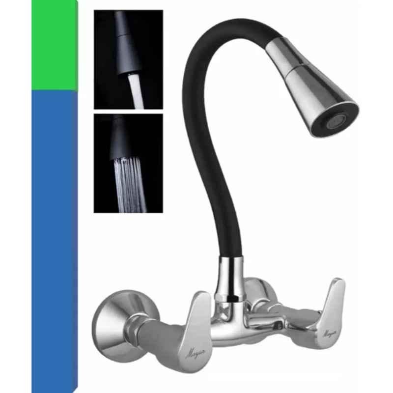 Mayur Ocich Trendy Brass Dual Flow Wall Mount Rotating Spout Kitchen Sink Mixer