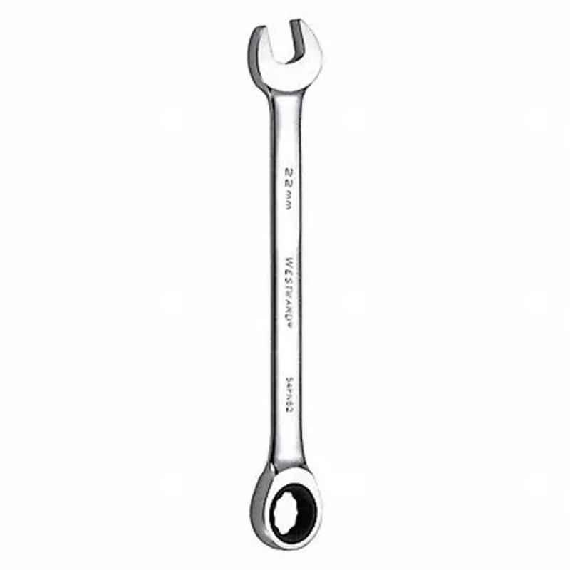 Westward 11-3/8 inch Alloy Steel Chrome Ratchet Wrench, 54PN62