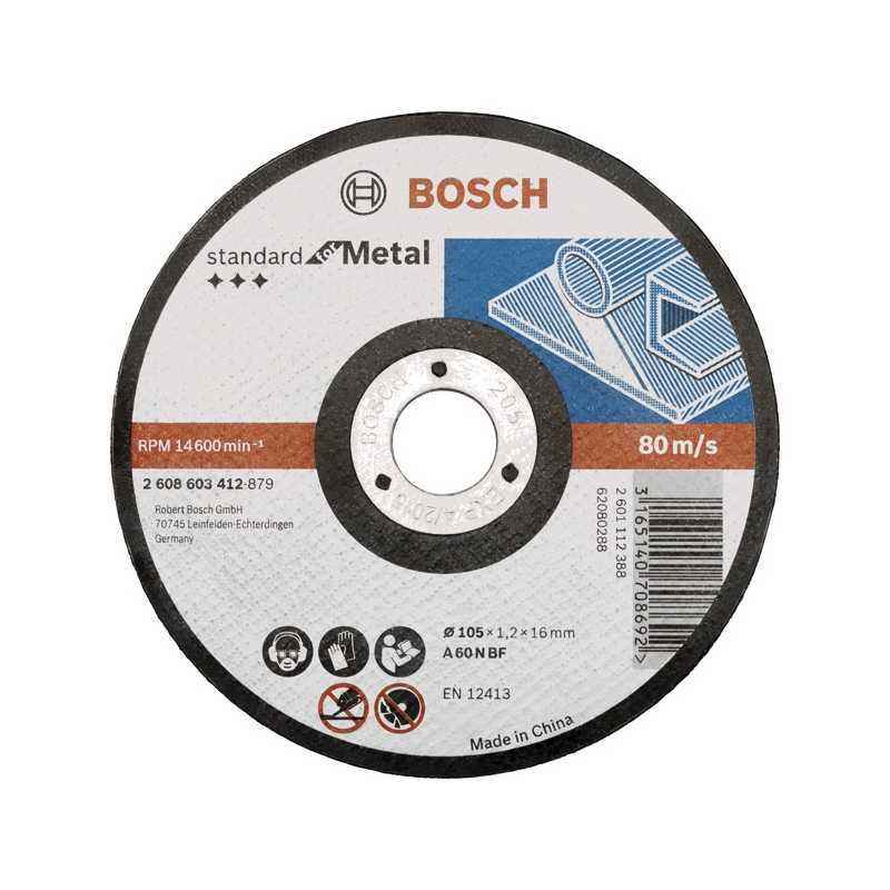 Bosch 100mm Metal Straight Cutting Wheel, 2608602745 (Pack of 25)