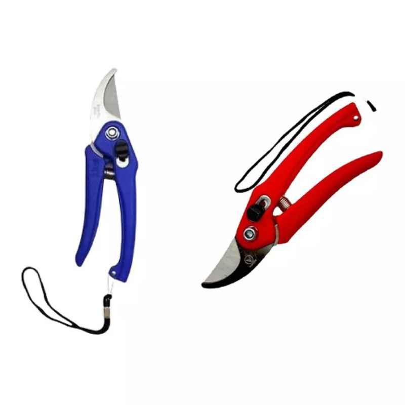 Sky Blue 0.98 inch Iron Bypass Pruner, SBPRUNERMDX0196 (Pack of 2)
