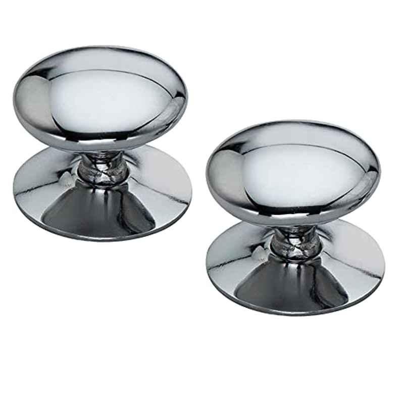 Screwtight 1.25 inch â€ŽZinc Chrome Finish Victorian Door Knob, Z070204CP-2 (Pack of 2)