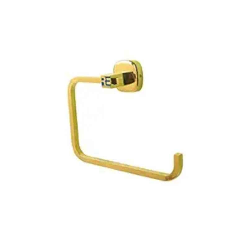 Riya Stainless Steel J4 Gold Towel Ring Jet
