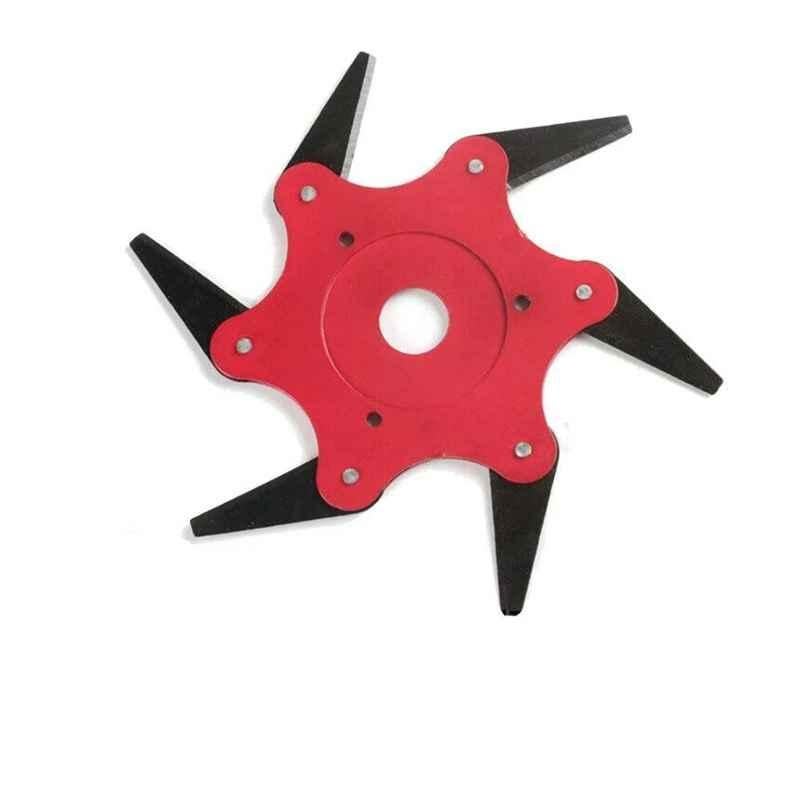 Farmo Tools 6T 65mm Carbon Steel Red Heavy Duty Blade for Grass Cutter, FTA006
