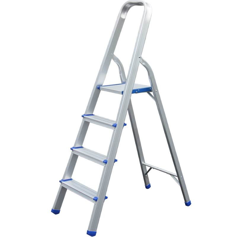 Bigapple 4 Step Aluminium Foldable Anti Skid Household Ladder, BA-154