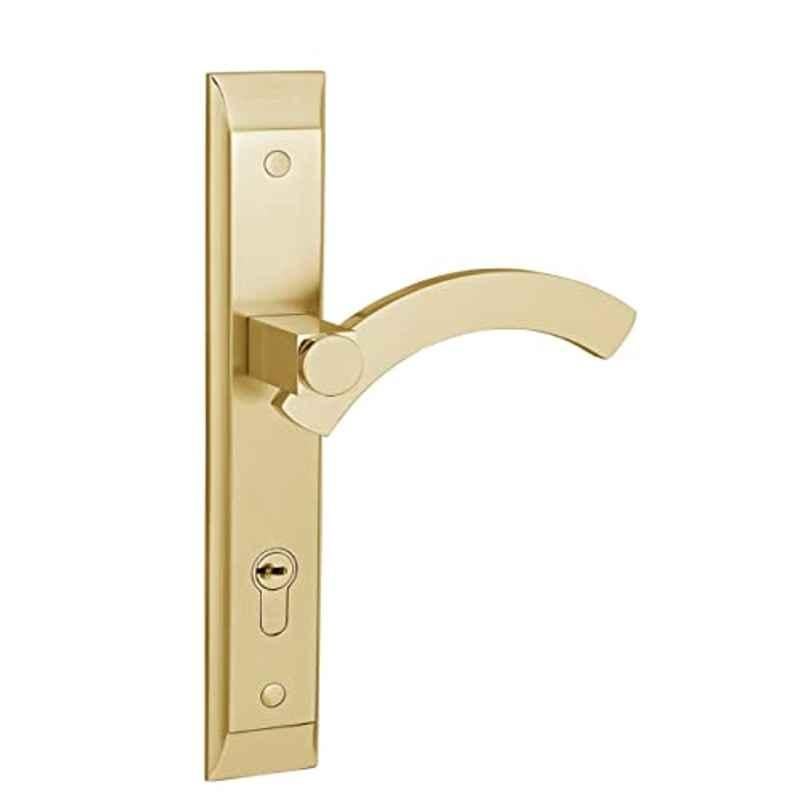 Bonus Half Moon Premier 85mm Brush Brass One Side Key Mortice Lock Set