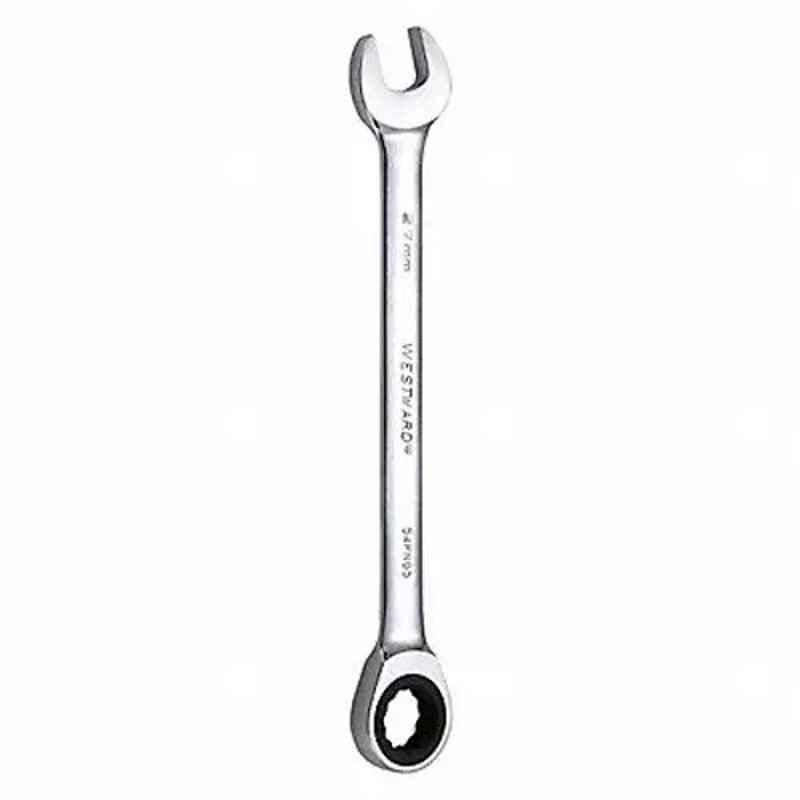 Westward 14 inch Alloy Steel Chrome Ratchet Wrench, 54PN65