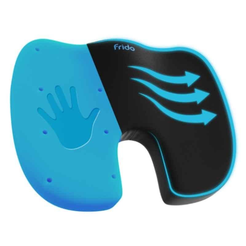 Frido Ultimate Memory Foam U-Shaped Coccyx Seat Cushion with Cooling Gel, FR-UCSC-L-B1