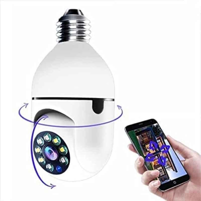 Smars 2MP PTZ Wi-Fi Wireless Bulb Camera with Colour Night Vision Recording