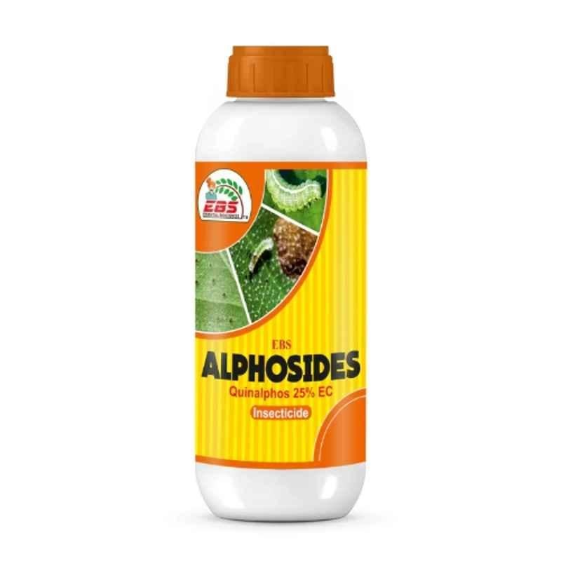 EBS Alphosides 1 Litre Quinalphos 25% EC Organo-Phosphatic Insecticide for Controls Chewing, Sucking & Mites Type Pests (Pack of 10)