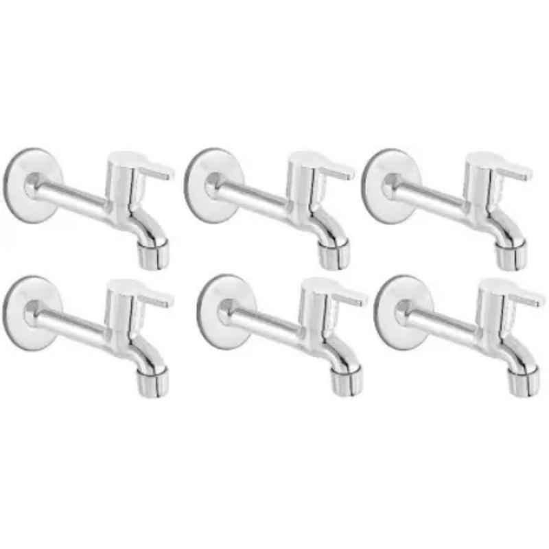 Fastgear Marc Stainless Steel Long Body Tap with Wall Flange (Pack of 6)